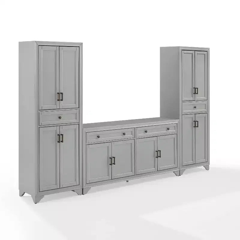 Set Tara 3 pezzi Madia e Dispensa Effetto Invecchiato - Crosley