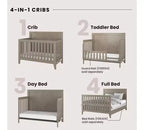 Set asilo nido Child Craft Kieran: culla, cassettiera doppia e comò, 3 pezzi, include culla convertibile 4-in-1, cassettiera e comò