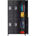 Metal Lockers for Employees 6 Doors, Office and Industrial Storage Cabinet, Suitable for Home, Office, Gym, School