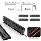 MAYEERTY Cassettiera Nera Moderna a 6 Cassetti con Ampio Piano d'Appoggio Maniglie Nascoste 6 Cassetti Profondi per Soggiorno Ingresso