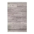 Cassettiera Karl Home a 7 cassetti in truciolato grigio, larghezza 66 cm