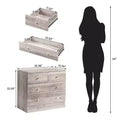 Karl Home 4-Drawer Gray Particle Board 25.98in. W Chest of Drawer