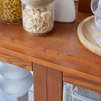 Vetrinetta illuminata con struttura in legno - Elegante mobiletto in vetro per vino, giocattoli e oggetti da collezione - Perfetto per soggiorno, cucina - ROVERE