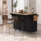 Credenza da Cucina con 5 Ruote, 2 Ante e Ripiani Interni, Mobile per Sala da Pranzo, Cucina
