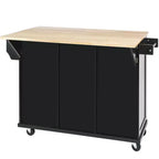 Credenza da Cucina con 5 Ruote, 2 Ante e Ripiani Interni, Mobile per Sala da Pranzo, Cucina