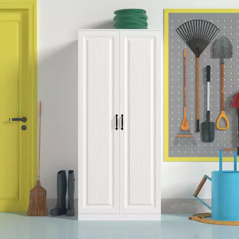 Mobiletto portaoggetti da garage Famapy con ripiani girevoli e scomparti sulla porta, organizer multistrato, costruzione robusta, per attrezzi e forniture da giardino