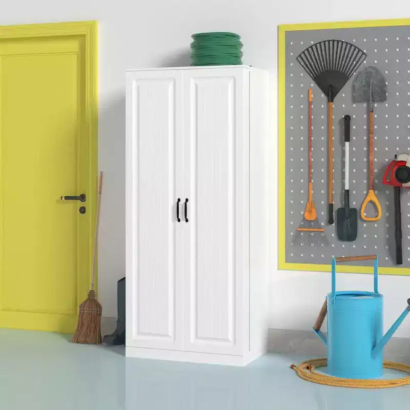 Mobiletto portaoggetti da garage Famapy con ripiani girevoli e scomparti sulla porta, organizer multistrato, costruzione robusta, per attrezzi e forniture da giardino