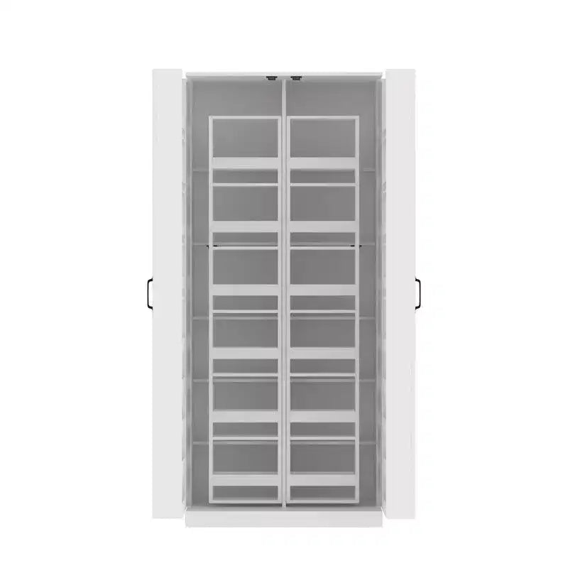 Mobiletto portaoggetti da garage Famapy con ripiani girevoli e scomparti sulla porta, organizer multistrato, costruzione robusta, per attrezzi e forniture da giardino
