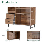 Portadischi in Stile Medievale Moderno con Cassetti - Contiene oltre 500 dischi, Mobile Audio Robusto in Legno e Metallo