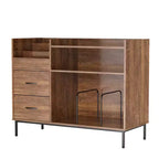 Portadischi in Stile Medievale Moderno con Cassetti - Contiene oltre 500 dischi, Mobile Audio Robusto in Legno e Metallo