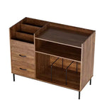Portadischi in Stile Medievale Moderno con Cassetti - Contiene oltre 500 dischi, Mobile Audio Robusto in Legno e Metallo
