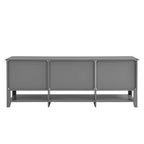 Mobile TV moderno da 59" per TV fino a 60", consolle multimediale in MDF grigio con contenitore multifunzionale e ante magnetiche silenziose