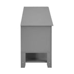 Mobile TV moderno da 59" per TV fino a 60", consolle multimediale in MDF grigio con contenitore multifunzionale e ante magnetiche silenziose