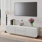 Mobile porta TV da 58" con cassetti, mobile porta TV con design a onda a spirale e 2 cassetti