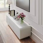 Mobile porta TV da 58" con cassetti, mobile porta TV con design a onda a spirale e 2 cassetti