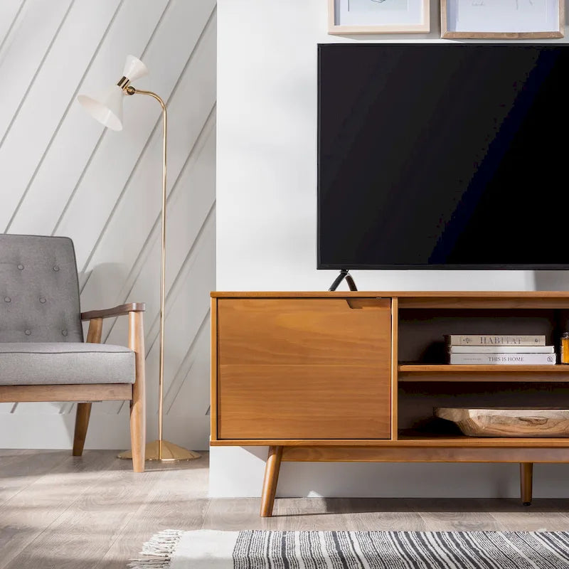 Mobile TV in legno massello Middlebrook Mid-Century da 70 pollici