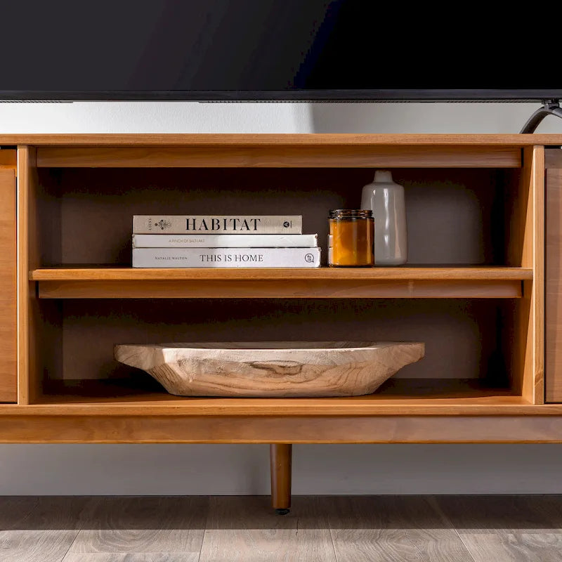 Mobile TV in legno massello Middlebrook Mid-Century da 70 pollici