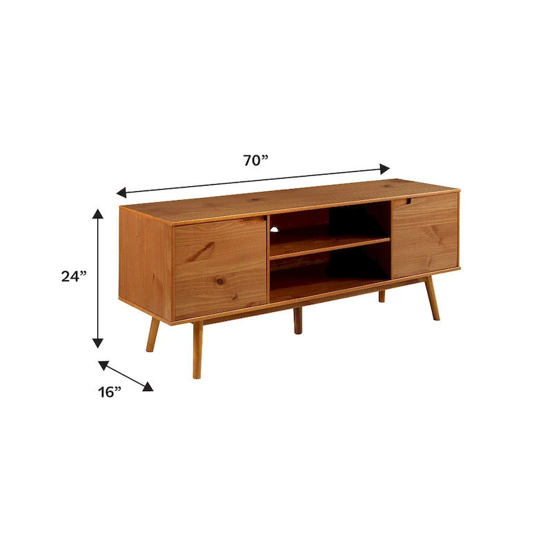 Mobile TV in legno massello Middlebrook Mid-Century da 70 pollici