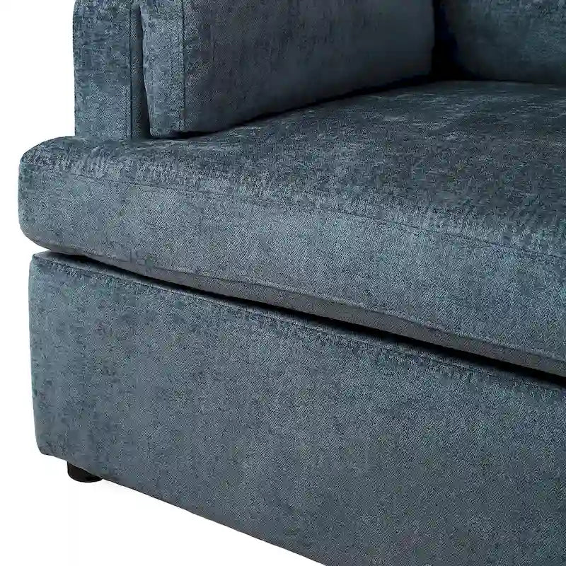 Poltrona d'accento da 37" con gambe in plastica e cuscini decorativi