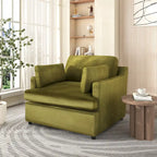 Poltrona d'accento da 37" con gambe in plastica e cuscini decorativi