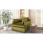 Poltrona d'accento da 37" con gambe in plastica e cuscini decorativi