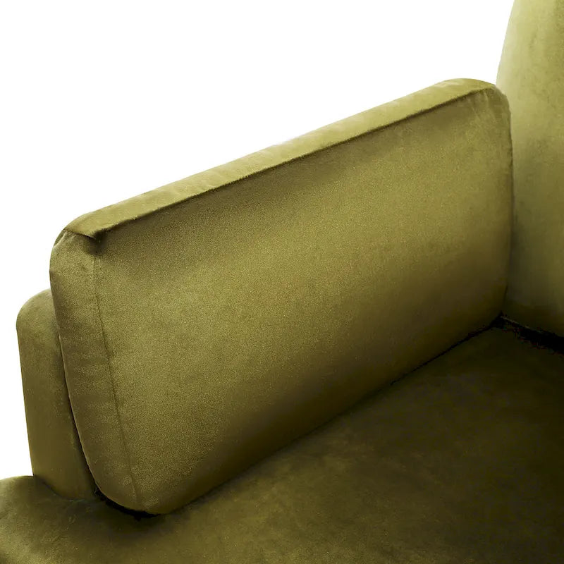 Poltrona d'accento da 37" con gambe in plastica e cuscini decorativi