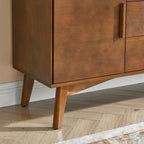 Credenza a buffet moderna di metà secolo da 47,3 pollici con contenitore, mobile contenitore con 2 ante e 3 cassetti, tavolo console d'accento