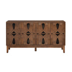 Credenza/Madia moderna da 60,5 pollici con contenitore, mobile TV/consolle multimediale, armadietto con 4 ante e ripiani regolabili