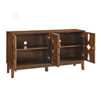 Credenza/Madia moderna da 60,5 pollici con contenitore, mobile TV/consolle multimediale, armadietto con 4 ante e ripiani regolabili