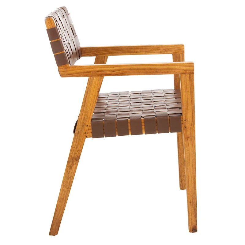 Sedia da pranzo SAFAVIEH Gerda in pelle intrecciata - 22,1 L x 20,9 P x 31,9 H - 22Lx21Px32H