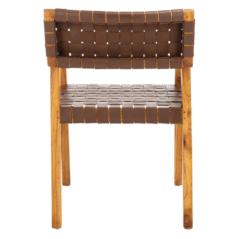 Sedia da pranzo SAFAVIEH Gerda in pelle intrecciata - 22,1 L x 20,9 P x 31,9 H - 22Lx21Px32H