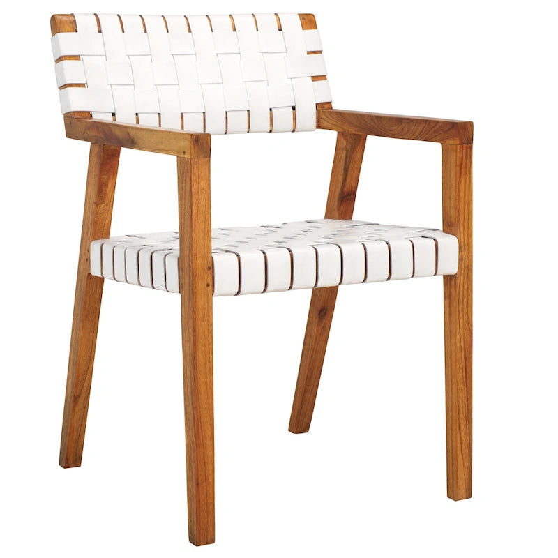 Sedia da pranzo SAFAVIEH Gerda in pelle intrecciata - 22,1 L x 20,9 P x 31,9 H - 22Lx21Px32H