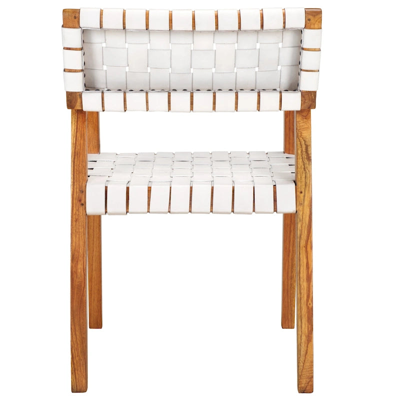 Sedia da pranzo SAFAVIEH Gerda in pelle intrecciata - 22,1 L x 20,9 P x 31,9 H - 22Lx21Px32H