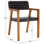Sedia da pranzo SAFAVIEH Gerda in pelle intrecciata - 22,1 L x 20,9 P x 31,9 H - 22Lx21Px32H