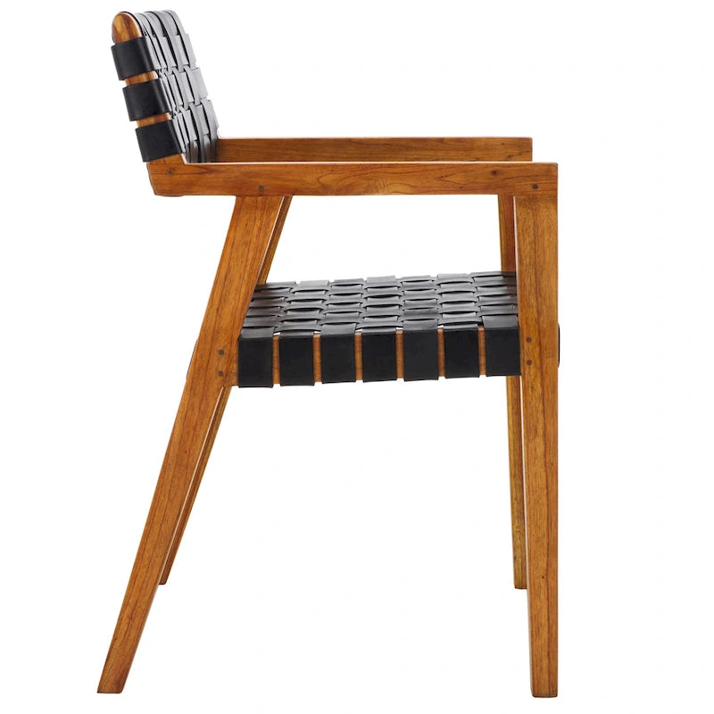 Sedia da pranzo SAFAVIEH Gerda in pelle intrecciata - 22,1 L x 20,9 P x 31,9 H - 22Lx21Px32H