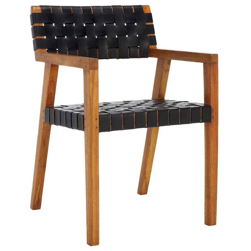Sedia da pranzo SAFAVIEH Gerda in pelle intrecciata - 22,1 L x 20,9 P x 31,9 H - 22Lx21Px32H