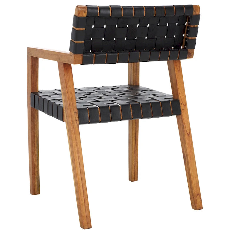 Sedia da pranzo SAFAVIEH Gerda in pelle intrecciata - 22,1 L x 20,9 P x 31,9 H - 22Lx21Px32H