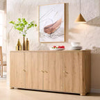 Credenza a Buffet da Cucina con 4 Ante e Ripiani, Credenza Moderna Grande, Mobile Contenitore per Bar Caffè da 66 Pollici