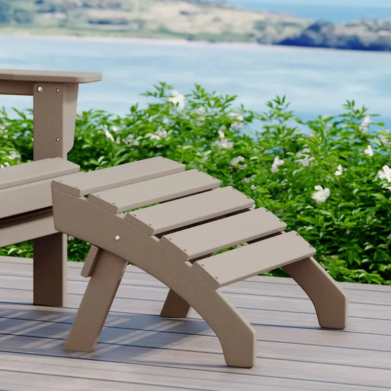 Polytrends Altura Pouf Pieghevole da Esterno Adirondack