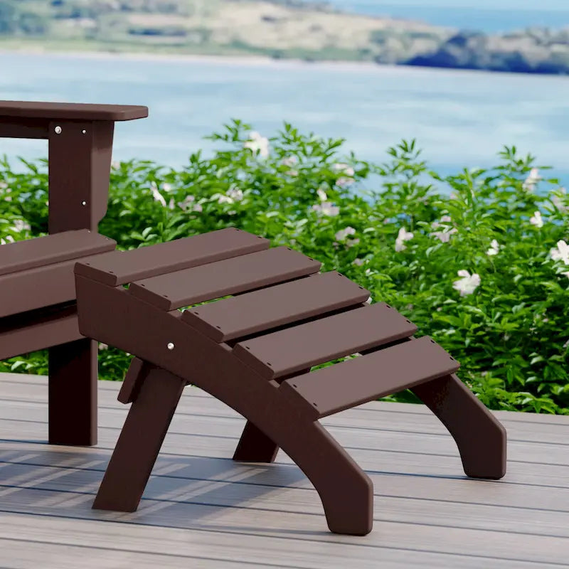Polytrends Altura Pouf Pieghevole da Esterno Adirondack