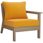 Polytrends Birchwood, Divanetto a Due Posti da Esterno in HDPE per Tutte le Stagioni, Effetto Legno Invecchiato (2 Pezzi)