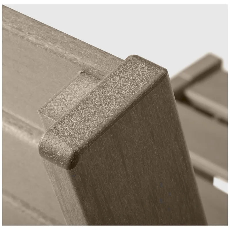 Polytrends Birchwood, Divanetto a Due Posti da Esterno in HDPE per Tutte le Stagioni, Effetto Legno Invecchiato (2 Pezzi)
