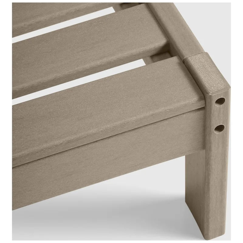 Polytrends Birchwood, Divanetto a Due Posti da Esterno in HDPE per Tutte le Stagioni, Effetto Legno Invecchiato (2 Pezzi)