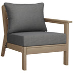 Polytrends Birchwood, Divanetto a Due Posti da Esterno in HDPE per Tutte le Stagioni, Effetto Legno Invecchiato (2 Pezzi)