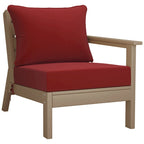 Polytrends Birchwood, Divanetto a Due Posti da Esterno in HDPE per Tutte le Stagioni, Effetto Legno Invecchiato (2 Pezzi)