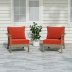 Polytrends Birchwood, Divanetto a Due Posti da Esterno in HDPE per Tutte le Stagioni, Effetto Legno Invecchiato (2 Pezzi)