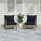 Polytrends Birchwood, Divanetto a Due Posti da Esterno in HDPE per Tutte le Stagioni, Effetto Legno Invecchiato (2 Pezzi)