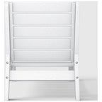 Polytrends Birchwood Sedia da Esterno Senza Braccioli in HDPE Per Tutte le Stagioni, Colore Bianco, Con Cuscini (1 Pezzo)