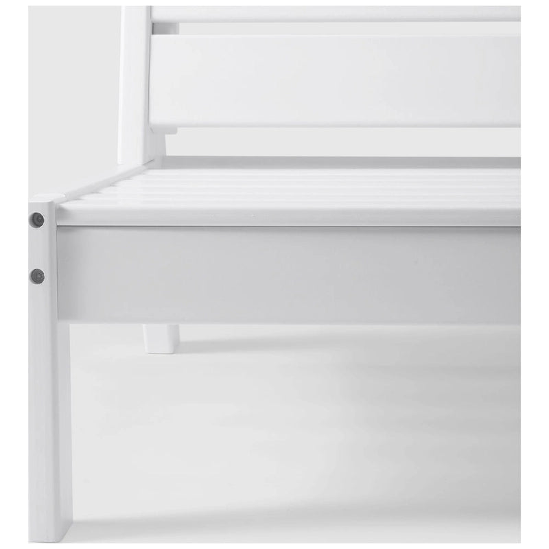 Polytrends Birchwood Sedia da Esterno Senza Braccioli in HDPE Per Tutte le Stagioni, Colore Bianco, Con Cuscini (1 Pezzo)