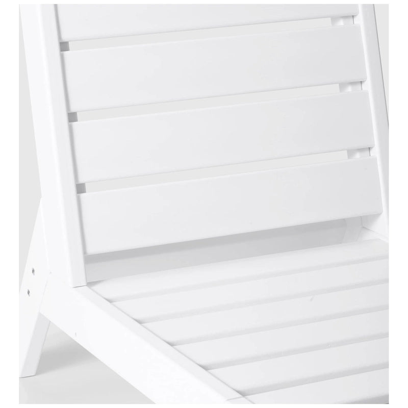Polytrends Birchwood Sedia da Esterno Senza Braccioli in HDPE Per Tutte le Stagioni, Colore Bianco, Con Cuscini (1 Pezzo)